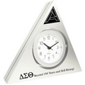 Triangle Alarm Clock with Swivel Head-SILVER